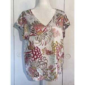 7th Avenue NY‎ Company Women's Size Large Floral Sleeveless Blouse